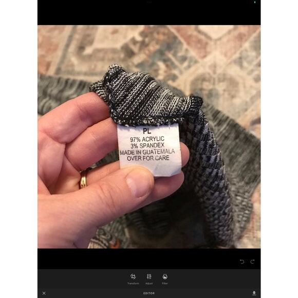 I.n studio open front black and gray marled cardigan size large petite - Picture 5 of 7